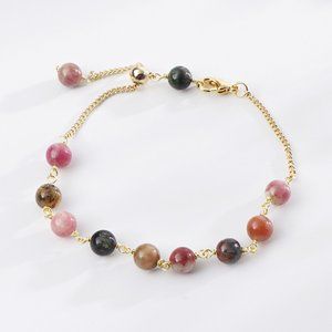 Natural  Tourmaline adjustable 14~18CM bracelet